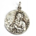 veche amuleta " Ordinul Minimilor" Sfantul Francisc de Paola. argint. cca 1900